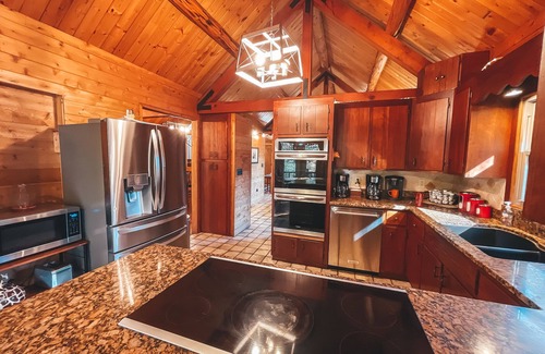 Rushville Cabin | Private 90+ acres! Indoor Heated Saltwater Pool. Private Lodge With Amenities