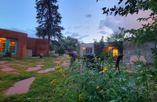 Embudo House | Private Beach on Rio Grande Adobe Historical Artist Family Home near Ski Valley