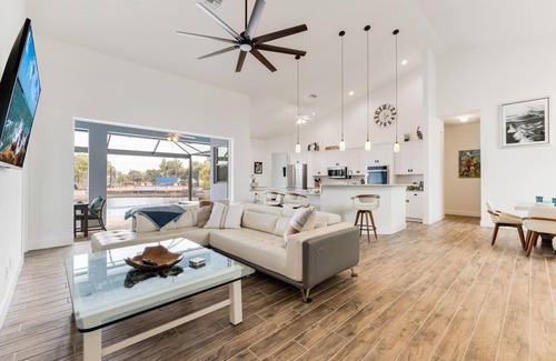 Burnt Store House | Private Beach with volleyball, Saltwater pool & spa - Villa Siren Calling - Roelens Vacations