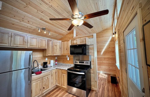 Funny River Cabin | Private Cozy Cabin with Lake & Mountain Views