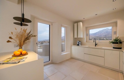 Naxos Villa | Private Hillside Cycladic Estate with mountain and ocean views olive grove