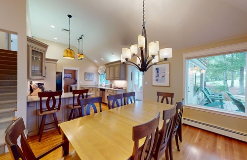 Mashpee House | Private pool close to beach with cabana, grill, AC, and patio