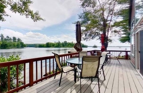 Winthrop Ski Chalet | Private waterfront with stunning views, wrap around deck, and a dock for boating