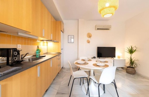 San Gil Apartment | Quiet and Central w/terrace + AC beside Alameda Plaza full of restaurants/bars