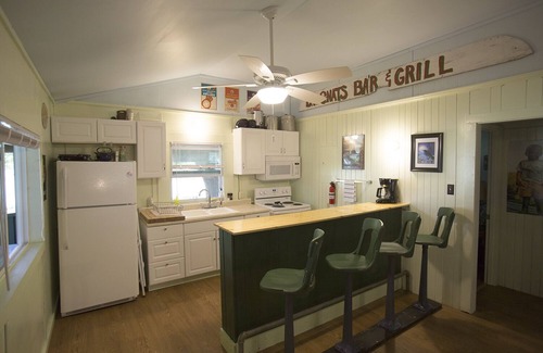 Lake Lure Cabin | Raven's Roost Cabin has two bedrooms and sleeps four.