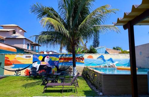 Unamar House | Recantos Pinheiros - Casa inteira, até 15 hóspedes - Piscina privativa, sinuca, ar condicionado e TVs nos 4 quartos - Condomínio Orla 500, lado praia - Unamar, Cabo Frio-RJ