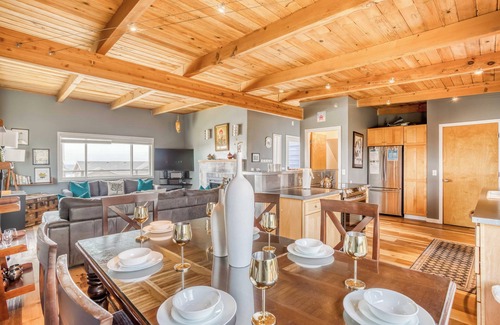 Kiwanda Shores House | Relaxed Ocean View Across From Haystack Rock with Game Room and EV Charging!