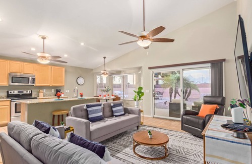 Chandler House | Relaxing Chandler Pool Escape with Game Room and Office
