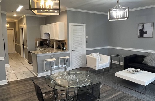 Charlotte Condo | Relaxing Now and Zen - Modern Condo, Near UNCC, PNC Pavilion, Pool, 5 Min to Dining, Shops, & Parks!