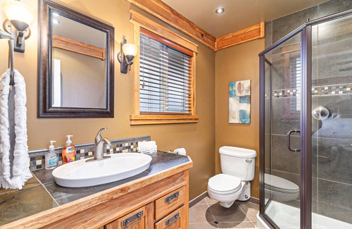 Enumclaw House | Remodeled home with private heated indoor pool, deck, hot tub, fireplace, grill