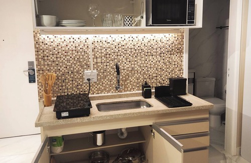 Vila Olimpia Apartment | Renovated and cozy flat with comfortable space for work and kitchen