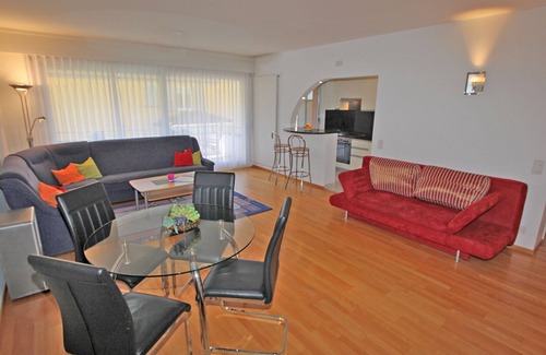 Ascona Apartment | Renovated apartment on side street with balcony and indoor pool
