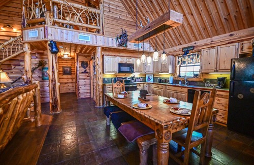 Board Camp Cabin | Ride to the trails from this secluded Luxury Cabin in Wolfpen Gap-Bear Mountain