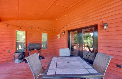 Mount Ida House | Riverfront Arkansas Abode - Furnished Deck and Grill