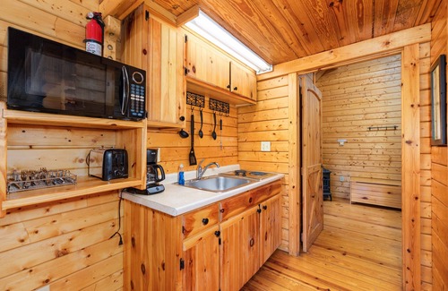 Luray Cabin | Riverfront! Mountain views 4 Miles to Luray Caverns hot tub! at Line cabin