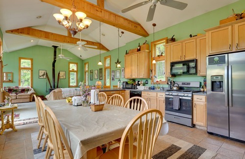 Bridgewater Corners House | Riverfront Vermont Vacation Rental w/Hot Tub