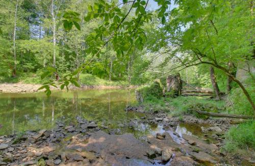 Scipio House | Riverside Cabin with 3 Decks in North Vernon!