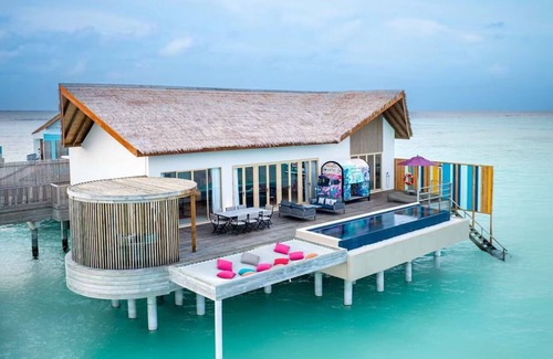 Farukolhufushi Island House | Rock Star Overwater Villa, Hard Rock Hotel, Outdoor Deck, 2 Bedrooms