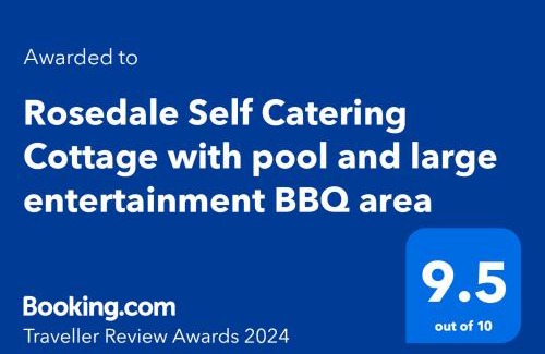 Rosetta House | Rosedale Self Catering Cottage with pool and large entertainment BBQ area