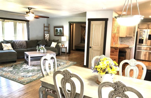 Clayton Cabin | Rural Farm Chic - Big Spaces for the Whole Gang! The Gathering House.