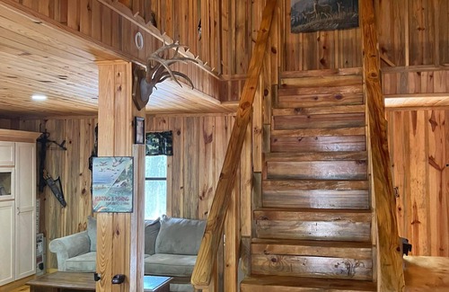 Amity Cabin | Rustic Cabin on 60 acres of wooded land.