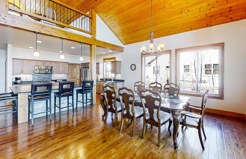 Pagosa Springs House | Rustic lakefront getaway with mountain views - dock, hot tub, fireplace & W/D