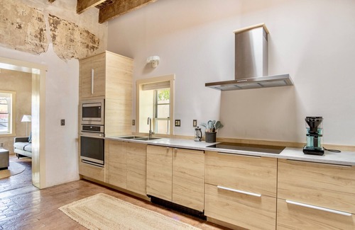 Barrio Historico Condo | Rustic Modern Adobe in Downtown Barrio - King Bed