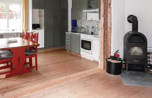 Lakene House | Rustic wooden house with large garden surrounded by light birch forest and meadows.