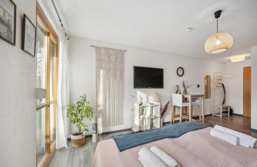 Bayreuth Apartment | Salí Homes - HS3 Cozy Studio Near Bayreuth Train Station with Terrace, Garden View & Free Wi-Fi