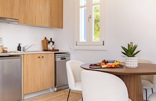 Molos Apartment | Sanders Paros Gardens - Neat 1-Bdr Apt w Patio