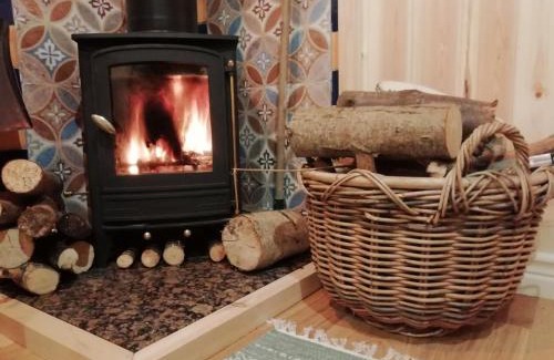 Picklescott Ski Chalet | Sapphire forest garden shepherd’s hut