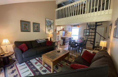 Georgetown Condo | Saxon Mountain Condo sleeps 8: steps to Georgetown Lake and fishing:pet friendly