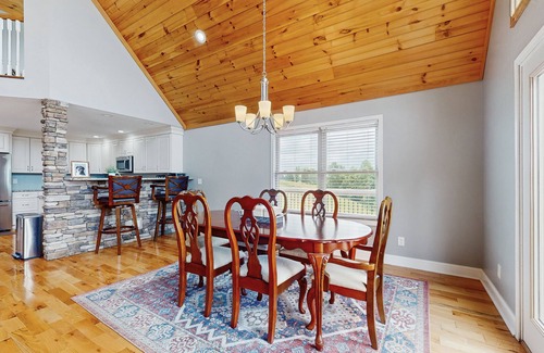 Maynardville House | Scenic lakeview retreat with wraparound deck, vaulted ceilings & game room
