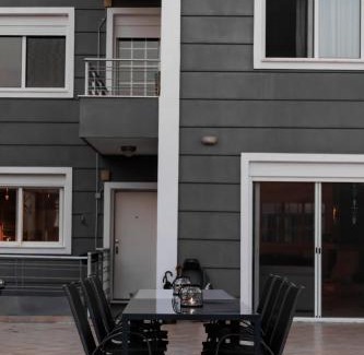 Mikrolimano Villa | Seaside Grey Pearl Villa
