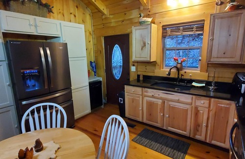 Means Ski Chalet | Secluded 2-BD cabin, tranquil mountain setting. Hot Tub Gazebo! Wood fireplace.