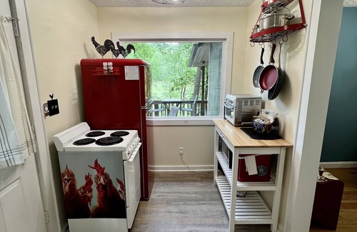 Morganton Cabin | Secluded Creekside Cabin in Morganton near Linville Gorge - hot tub