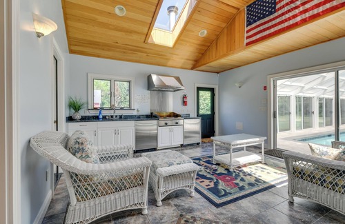 East Calais House | Secluded Family Getaway Near Stowe: Deck & Hot Tub