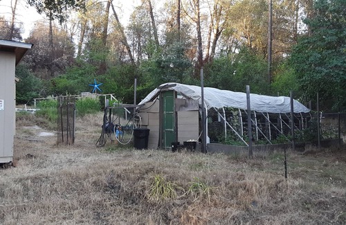 Redding Cabin | Secluded furnished cabin in woods next to seasonal creek in Shasta lake city.