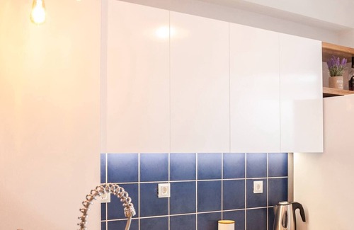 Nea Chora Apartment | Secret Loft, 2min Walk From The Beach, High Tech