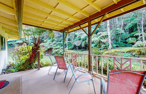 Volcano House | Serene home with enclosed nature walk, meditation spot, & gardens