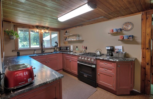 Mayfield Cabin | Shadowland River Lodge on Boardman River - Pet Friendly - Acreage - Private