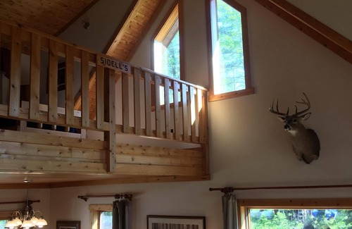 Cheboygan County Cabin | Sidell's Sturgeon River Log Cabin - Bonfire Pit, WiFi, Biking Trails, Rafting