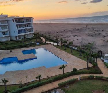 Lamharza Essahel Apartment | Sidi Rahal Blue View, Beachfront wide seaview with pool