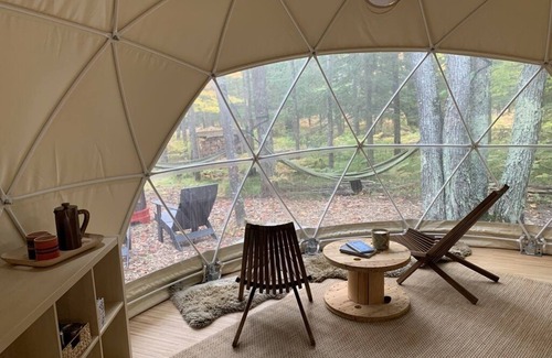 Duluth House | Skogvei Geodesic Dome with Nordic SAUNA, Boathouse & Private Lake access