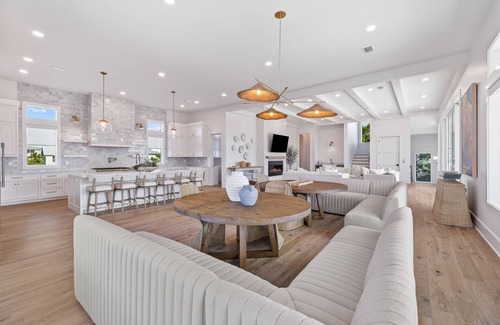 Seacrest House | Sleeps 30! Pool, Spa, LSV, Game Room & GULF VIEWS! Steps 2 Beach! Pet Friendly