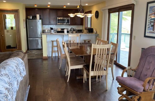 Ludlow Condo | Slopeside 3-level Townhouse at the Top of Trailside Village -Okemo Mountain
