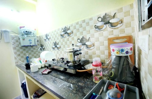 Begumpet Condo | SN202 - Complete 2BHK with Kitchen, AC, TV, Sofa