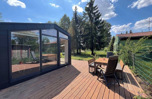Lebusa House | Sonniges Tinyhouse am Körbaer See