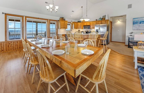 Salvo House | Soundfront with Pool, Hot Tub, Game Room, Direct Windsports Access, Tiki Bar