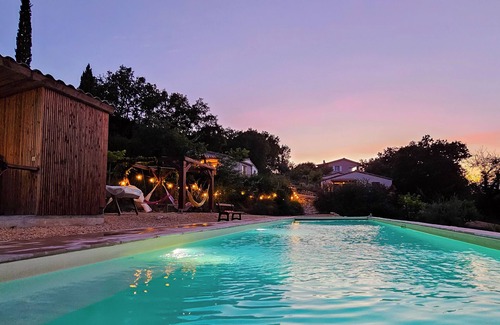 Banne House | South Ardeche estate with 4 independent gites, large swimming pool, poolbar,